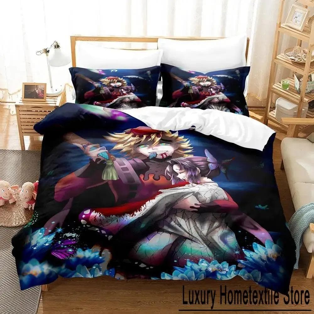 New Doma Bedding Set Single Twin Full Queen King Size Bed Set Adult Kid Bedroom Duvet cover Sets 3D Print Anime Bed Sheet Set AU King 240x210cm