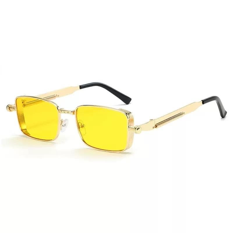 Small Frame Square Sunglasses Women Men Retro UV Protection Luxury Designer Punk Metal Eyeglasses Trendy Sun Glasses