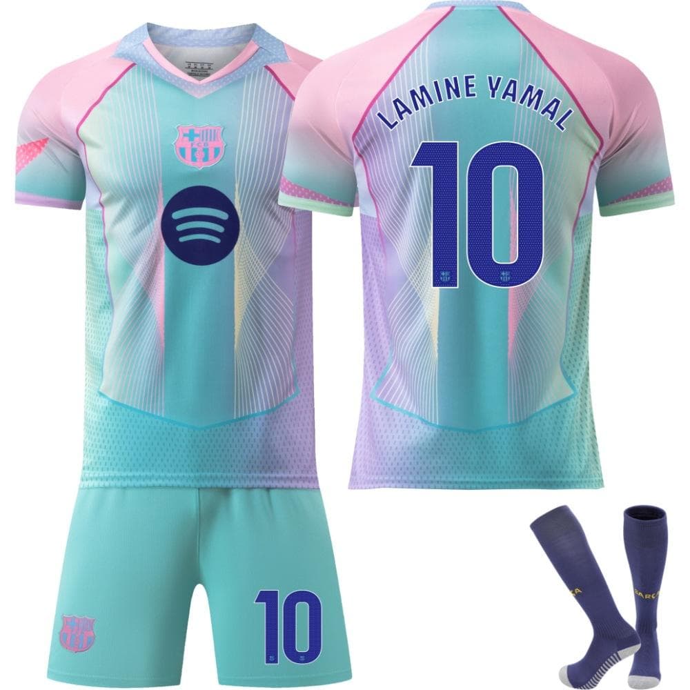 25-26 Barcelona UEFA Champions League Blue Football Jersey for Kids and Adults LAMINE YAMAL #10 L