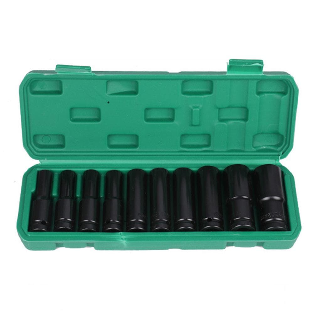 20PCS 1/2 Inch Electric Wrench Accessory Set Steel Sleeve Set Household Multifunctional Practical 10pcs sleeve