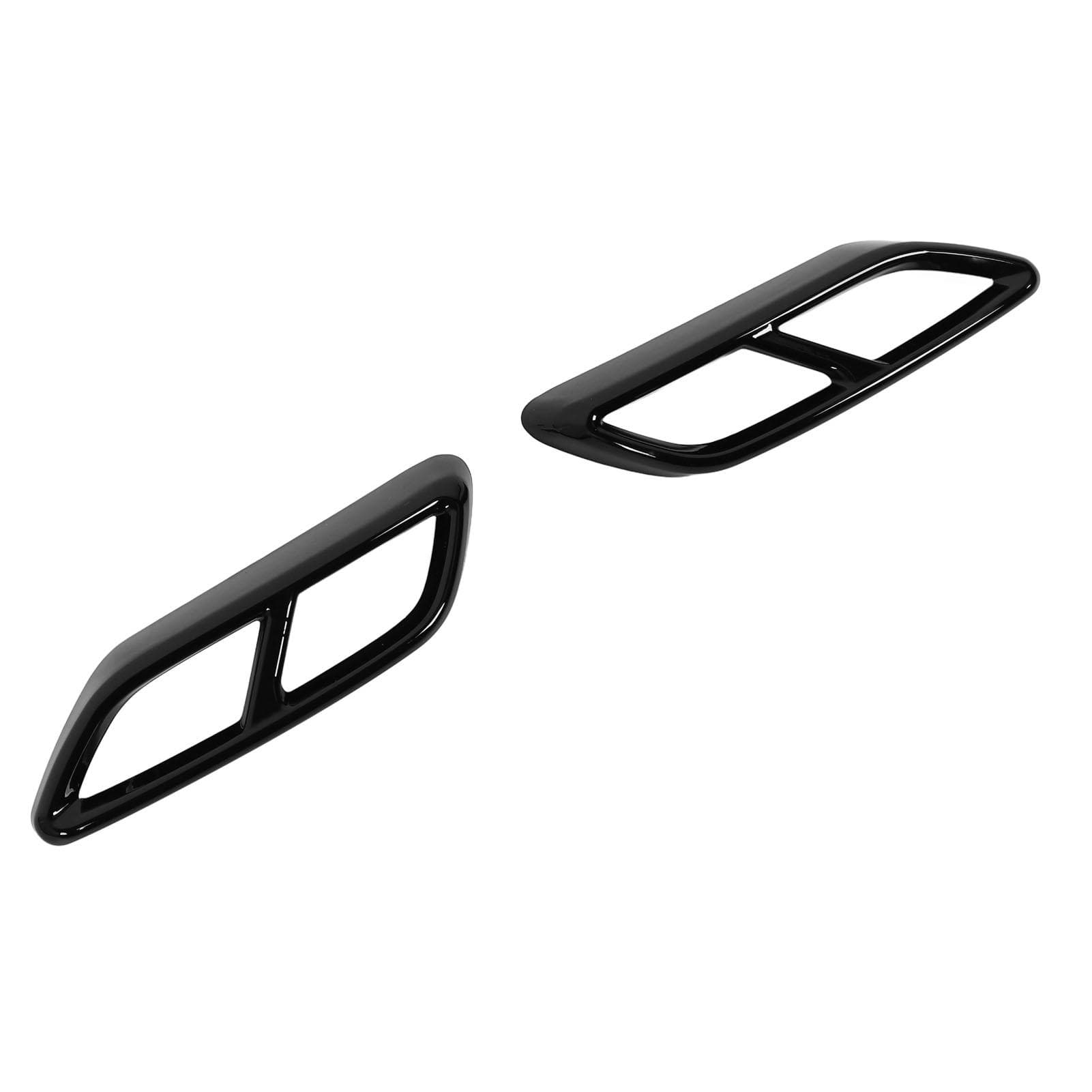 2PCS Exhaust Muffler Tail Pipe Cover Left Right Decorative Tail Throat Frame for A3 8Y 2021 Onwards black