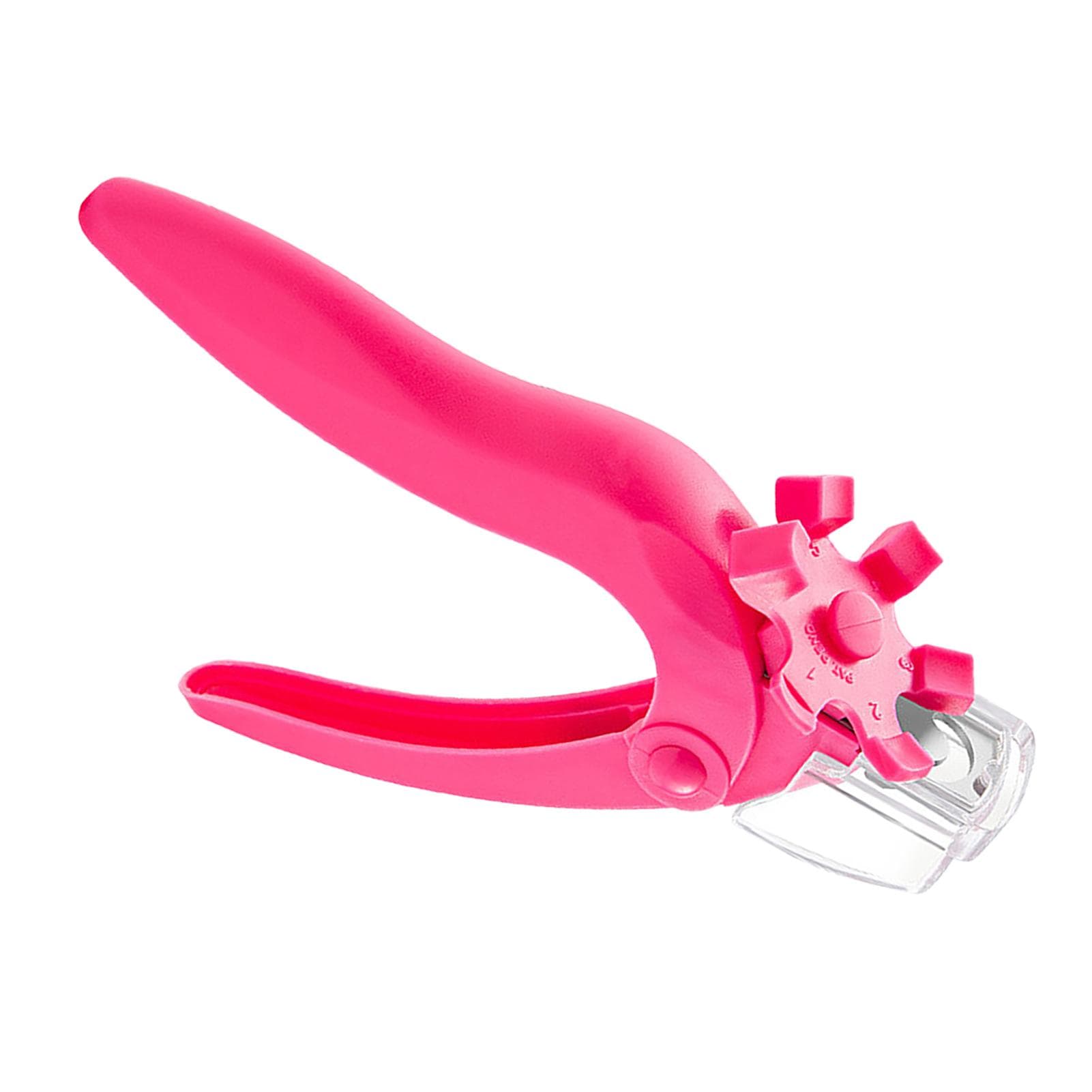 Adjustable Acrylic Nail Clippers with Sizer Professional Salon Stainless Steel Nail Tips Cutter rose red