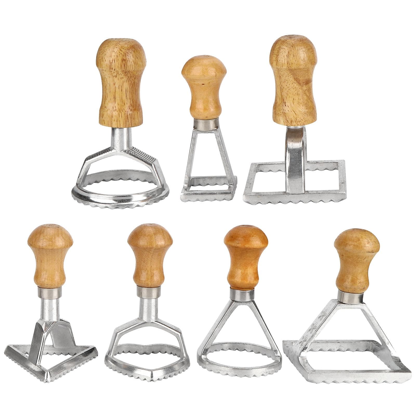 7PCS/Set Dumplings Molds DIY Cookies Cakes Pastry Pasta Stamp Press Cutter Maker Kitchen Attachment