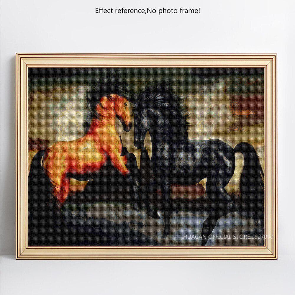 5D DIY Diamond Embroidery Sale Diamond Painting Arrivals Full Round Horse Diamond Painting 20X30CM