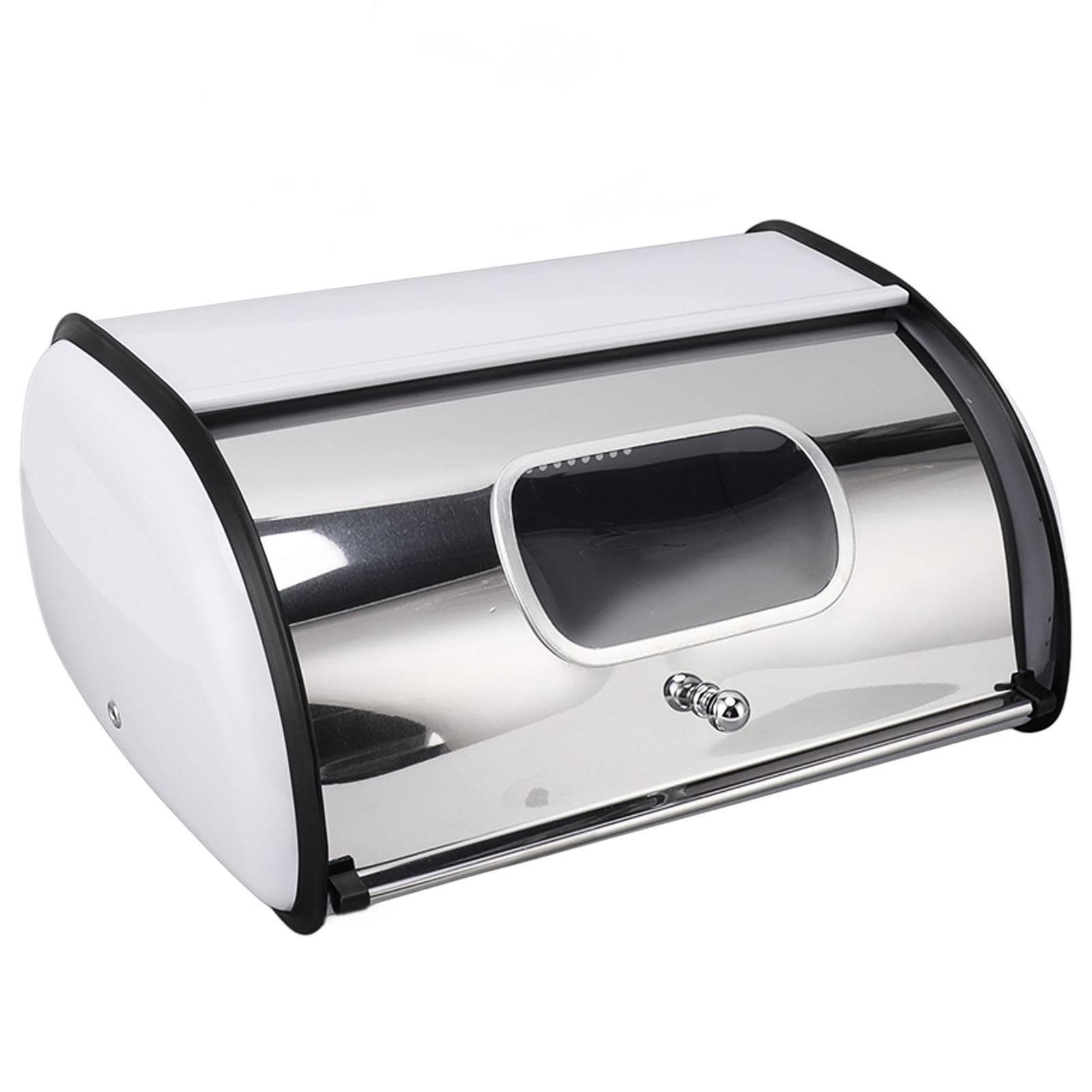 Bread Bin Bread Box Bread Holder Storage Container With Small Window for Kitchen Countertop White white