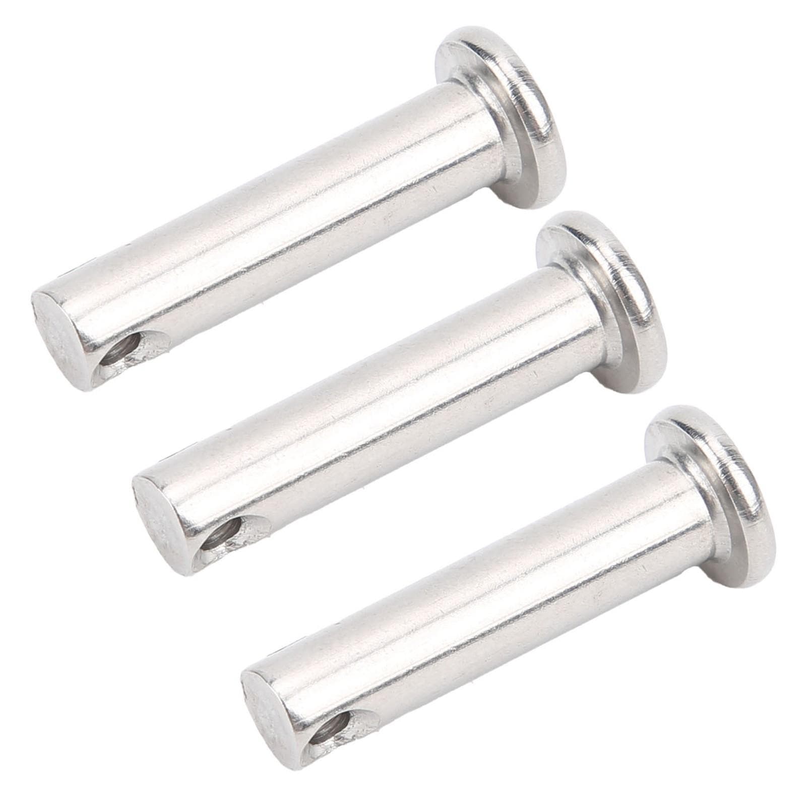 50Pcs Round Clevis Pins Flat Head 304 Stainless Steel Locating Linear Moving Parts M6x25mm