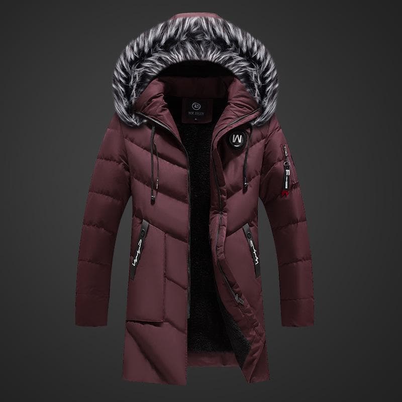 Men Winter Jacket Hooded Casual Long Thick Fleece Parkas Jackets Coat Men Fur Collar Outdoor Military Pockets Overcoat XXXXXL