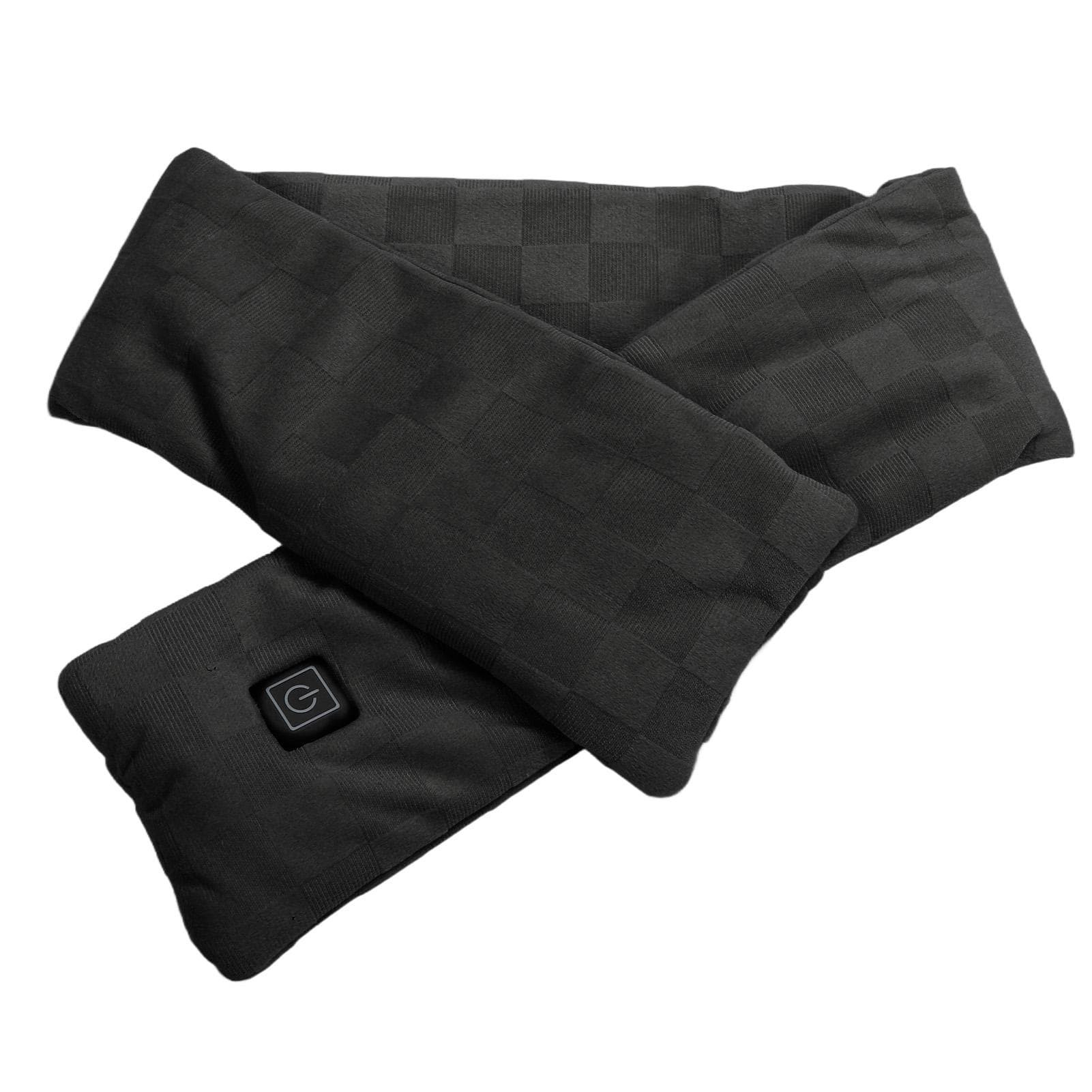 Heated Scarf Soft Washable Electric Heating Scarf USB Powered 3 Temperature Adjustable Neck Wrap black