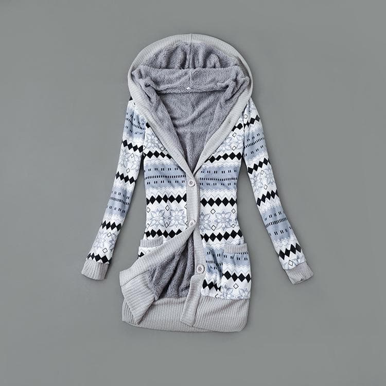 Winter Women Sweaters Casual Cardigan Sweater Knitting Long Fur Hooded Outwear Women Warm Thickened Coat XXXL