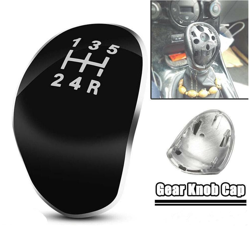5 Speed Gear Stick Knob Insert Cap Cover Black ABS For Ford Fiesta Kuga Focus