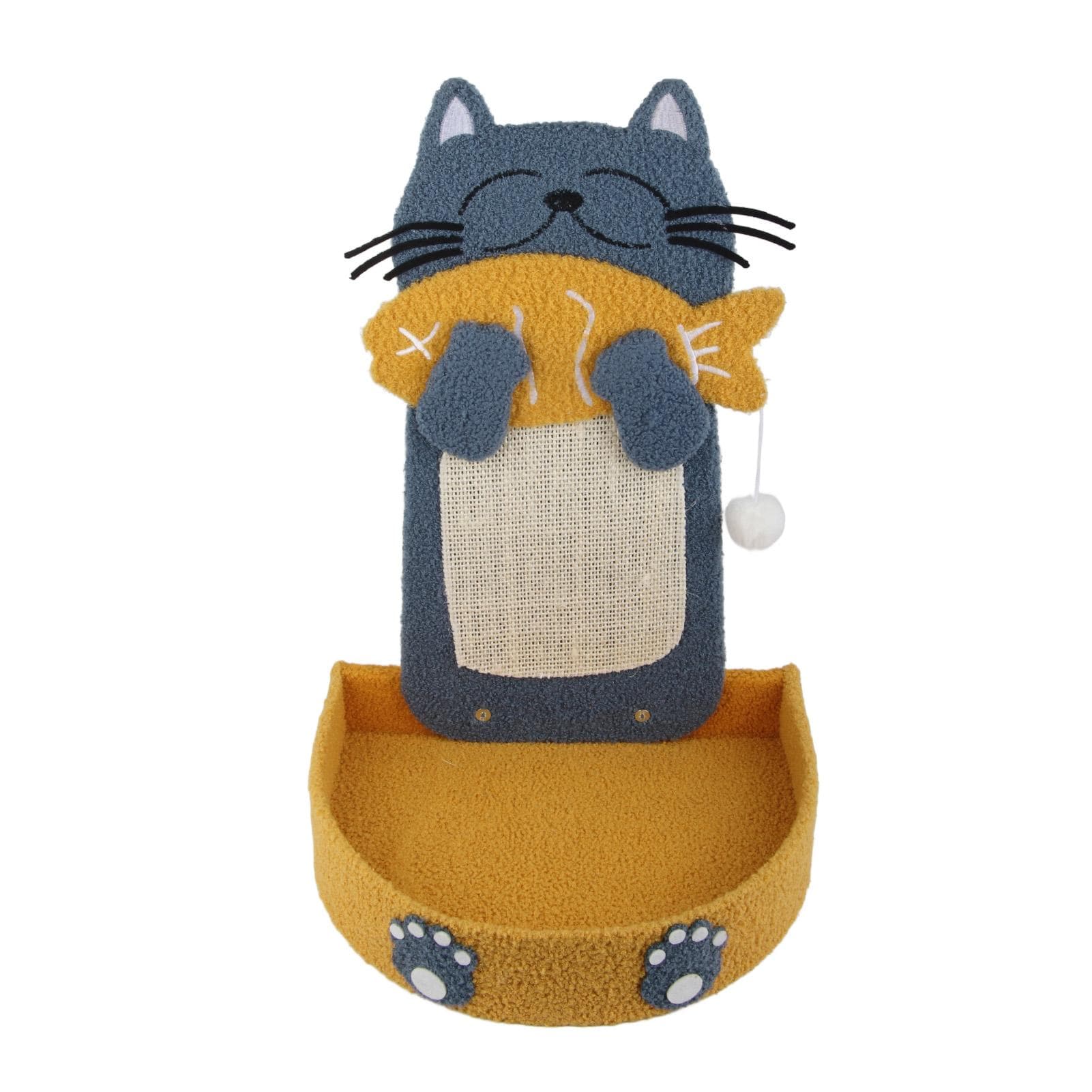 Cat Scratcher Sisal Grinding Claws Cute Cat Scratch Pad Toy for Kitten Cat Supplies Floor Model