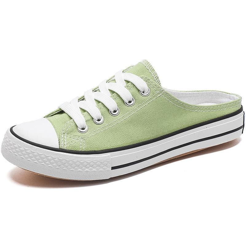 New Spring and Summer Ladies Slippers Summer Casual Canvas Slippers Comfortable Breathable and Non-slip 39 green