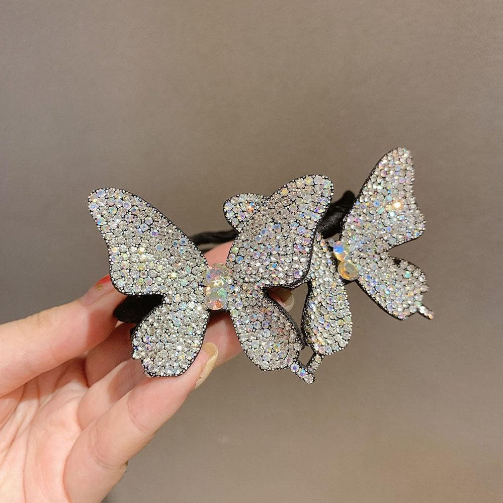 Elegant Butterfly Bun Maker Korean Lazy Hair Curlers Styling Accessories Hairpin Hair Braiding Braider Hairgrip Styling Tools silver