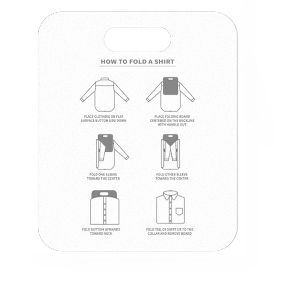 Household Shirt Foldines Folder Laundry Clothes Holderg Board Clothes Folder Closet Adult white