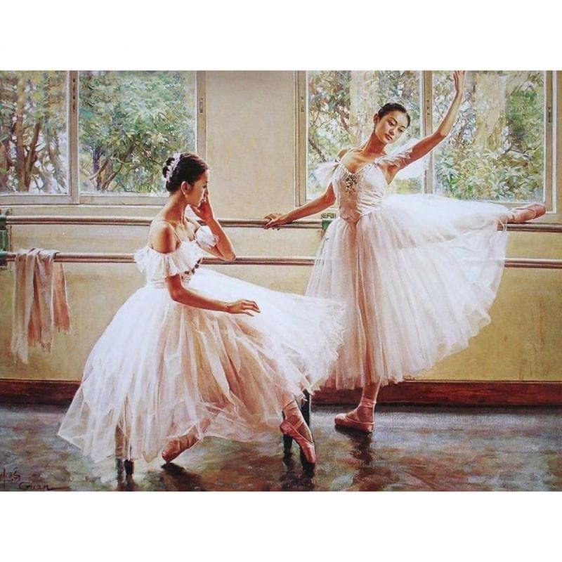 5D DIY Diamond Painting Dancers Embroidery Mosaic Cross Stitch Rhinestone Decor 20X30CM