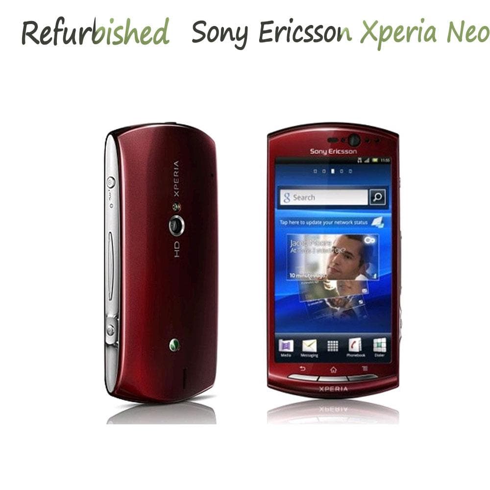 Refurbished Sony Ericsson Original Sony Ericsson Xperia Neo MT15 1500mAh 3.7 Mobile Phone With 1 SIM Simple Set red