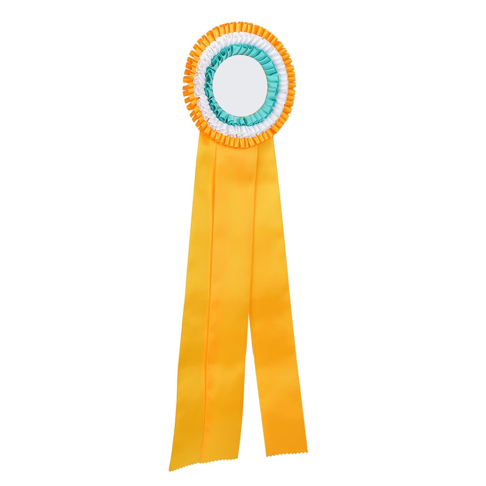 Generous Ribbon Rosette Badge Pin Winners Medal Class Trophy AwardWhite