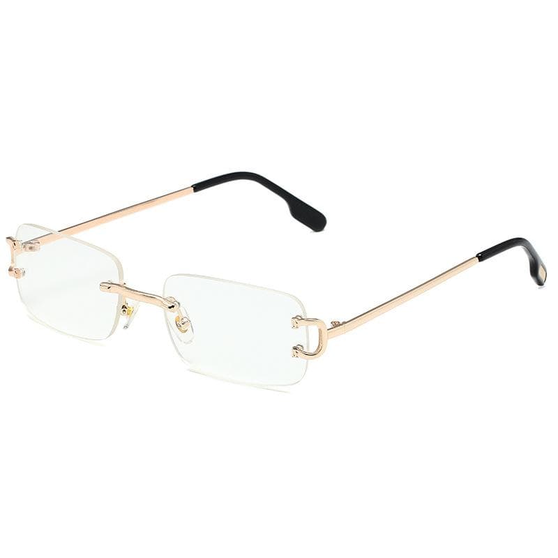 Vintage Square Rimless Sunglasses Women Luxury Brand Designer Small Rectangle Gradient Sun Glasses Fashion Shades
