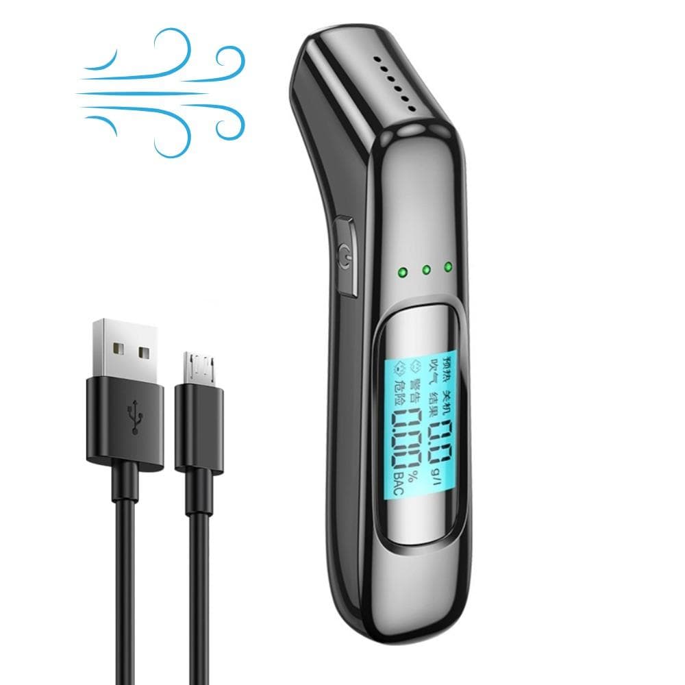 Alcohol Tester Monitor Non-Contact Alcohol Breath Tester Alcoholmeter Professional Alcohol Detector Breathalyzer High Accuracy Drunk Driving Test C07