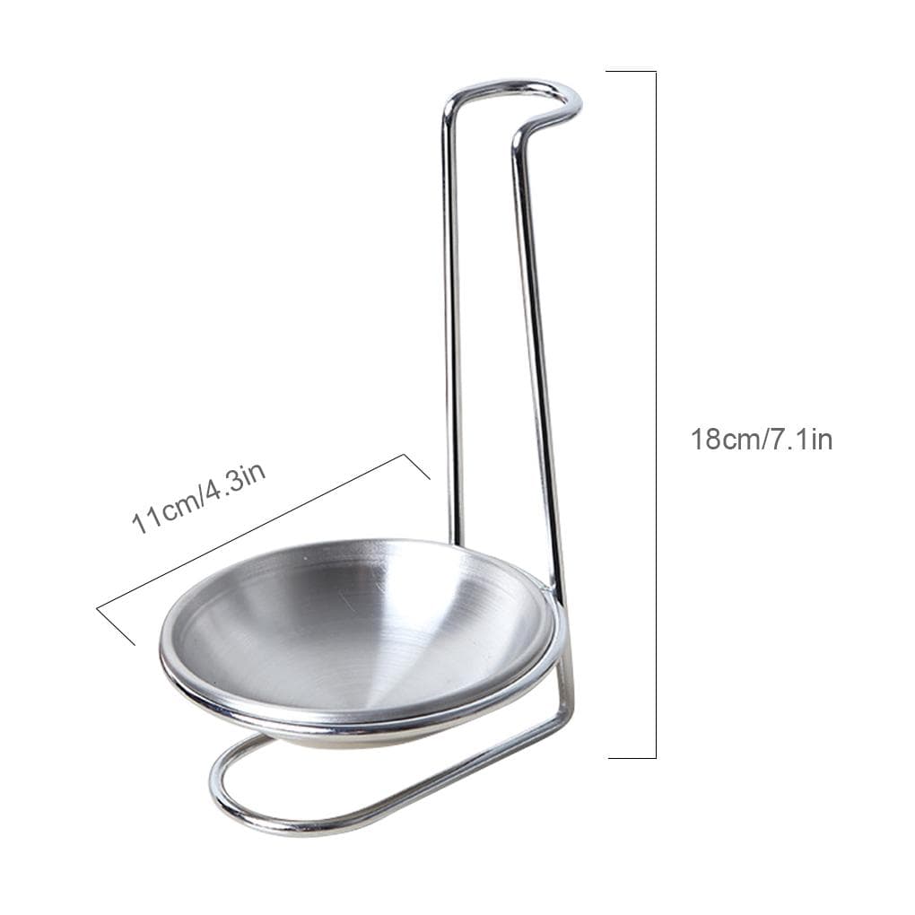 New 1PC Vertical Spoon Rest Stainless Steel Ladle Spoon Strainer Scoop Holder Cooking Utensils Bracket Home Kitchen Tool