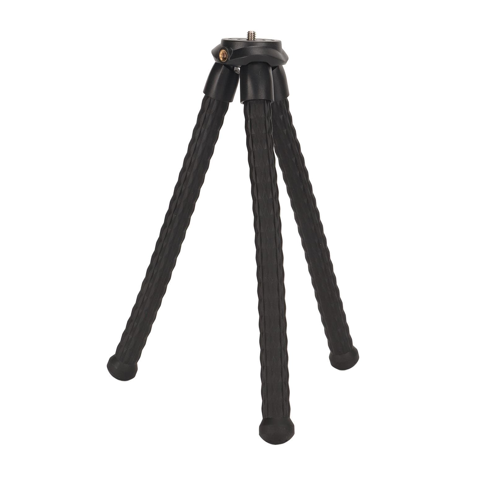 Mini Flexible Tripod Stand 14 Inch Screw Portable Tripod with Hidden Phone Holder Cold Shoe Mount