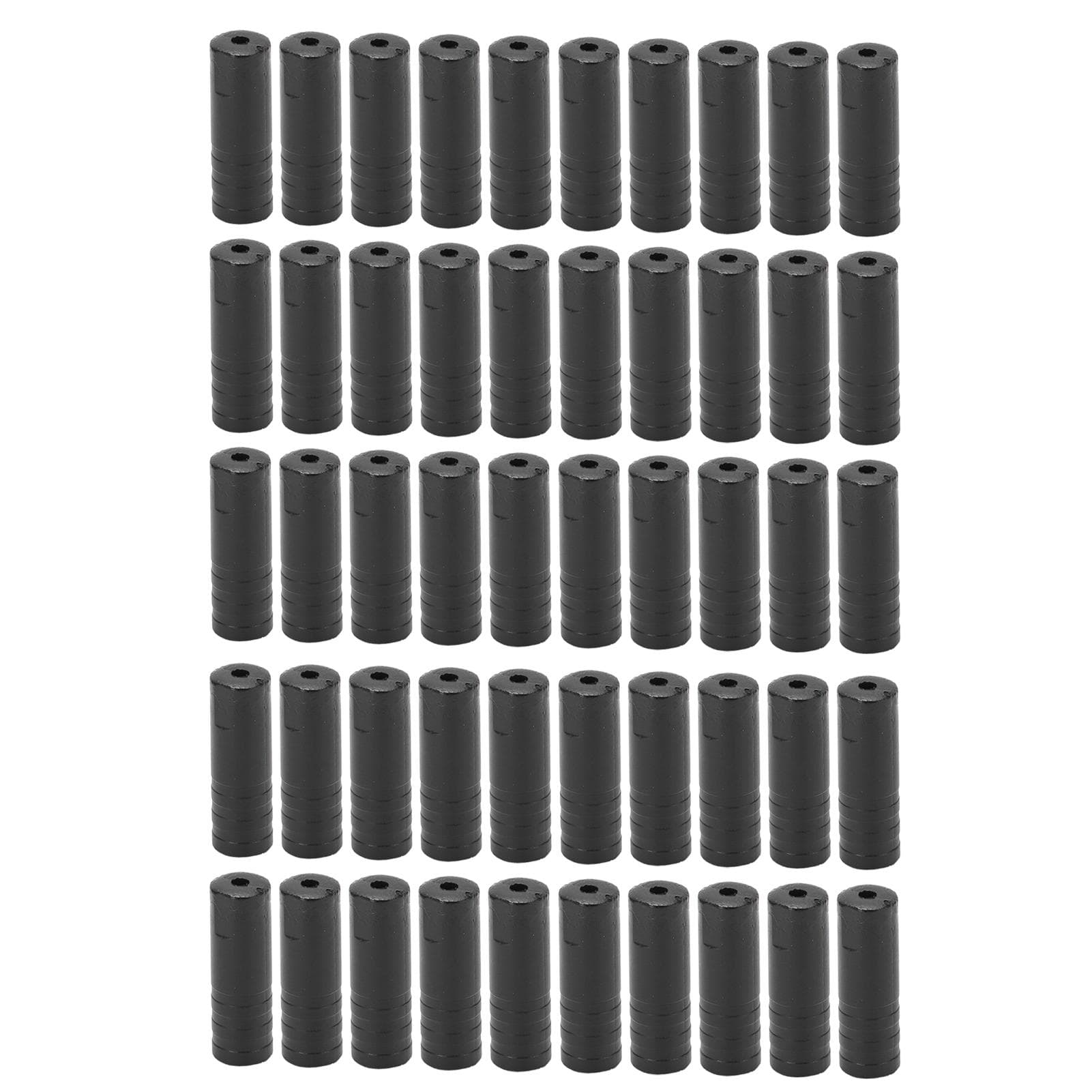 50pcs Cable End Crimps Bicycle Derailleur Shift Cable Wire End Caps for Mountain Road Bike Black