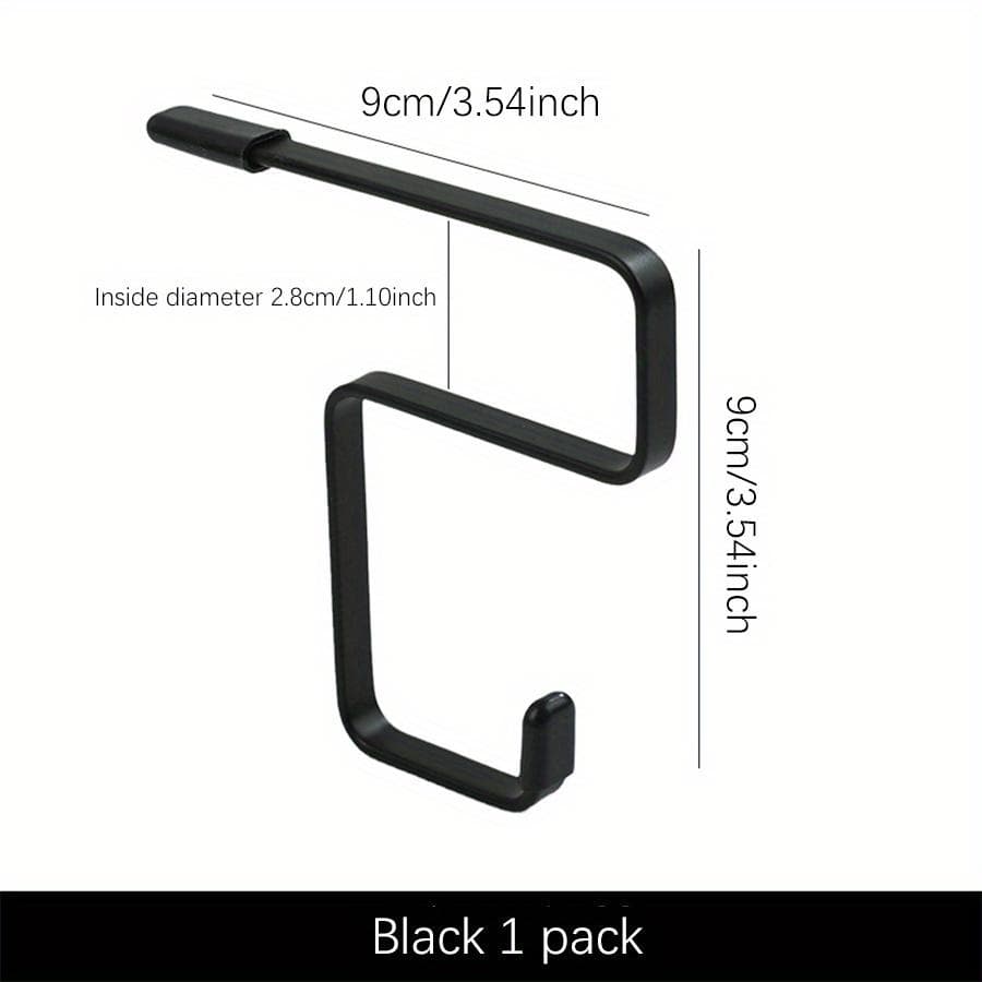Backpack Desk Hook Easy-Install Cast Iron Desk Side Backpack Hook - Space-Saving Storage Solution for Home & Office, Utility Hooks black