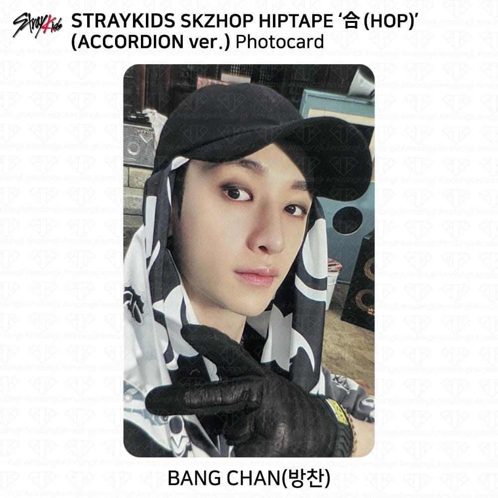 Stray Kids SKZHOP HIPTAPE HOP Accordion Official Photocard Unit Monochrome Bangchan- Accordion ver#2