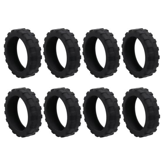 8 Pcs Luggage Wheel Covers Wear-resistant Thick Reduce Noise Caster Protection Prevent Scratches Non-slip Luggage Caster Protective Covers Wheel black