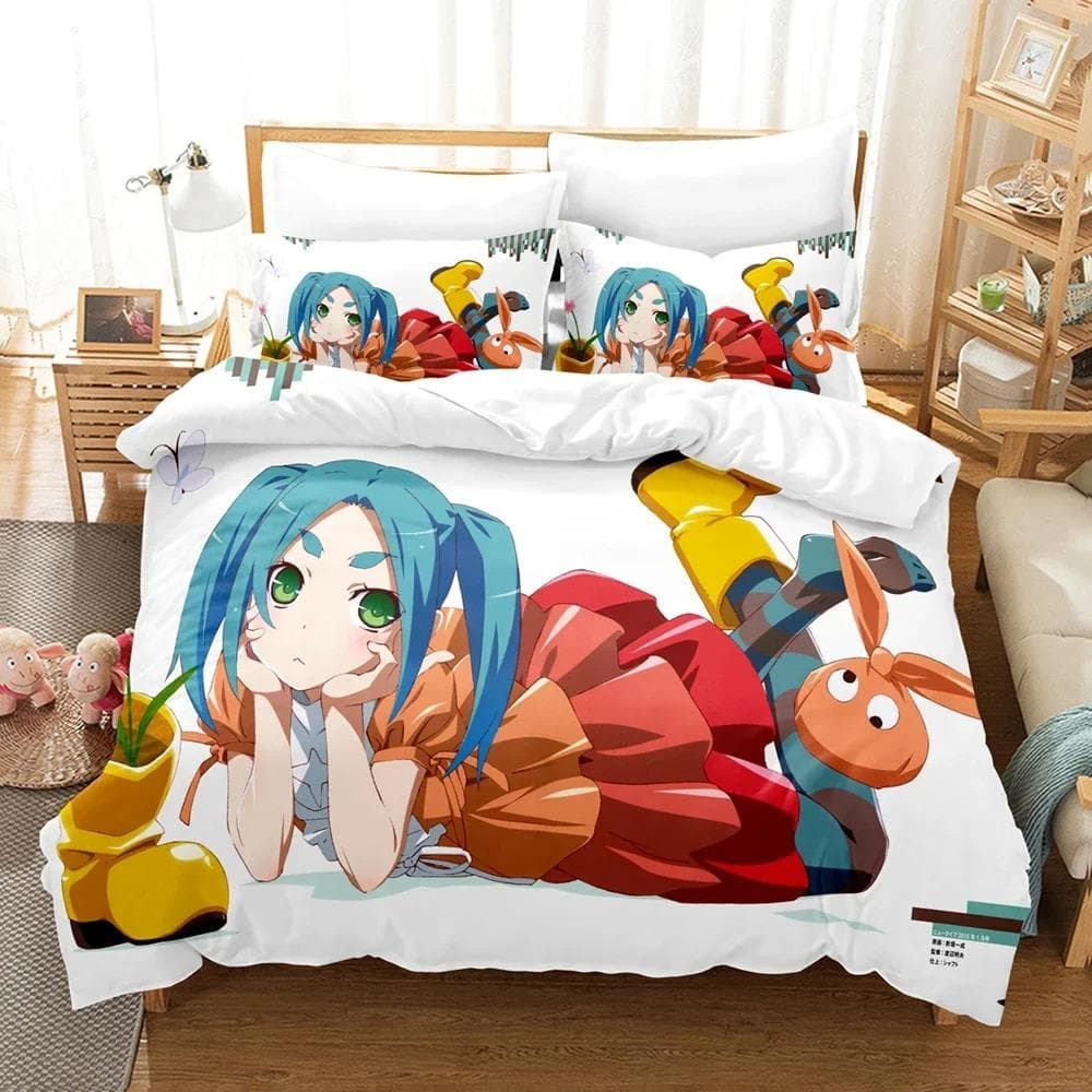3D Printed Monogatari Series Bedding Set Anime Araragi Koyomi Duvet Cover Double Twin Full Queen King Adult Kids Quilt Cover 70x133cm 2pcs