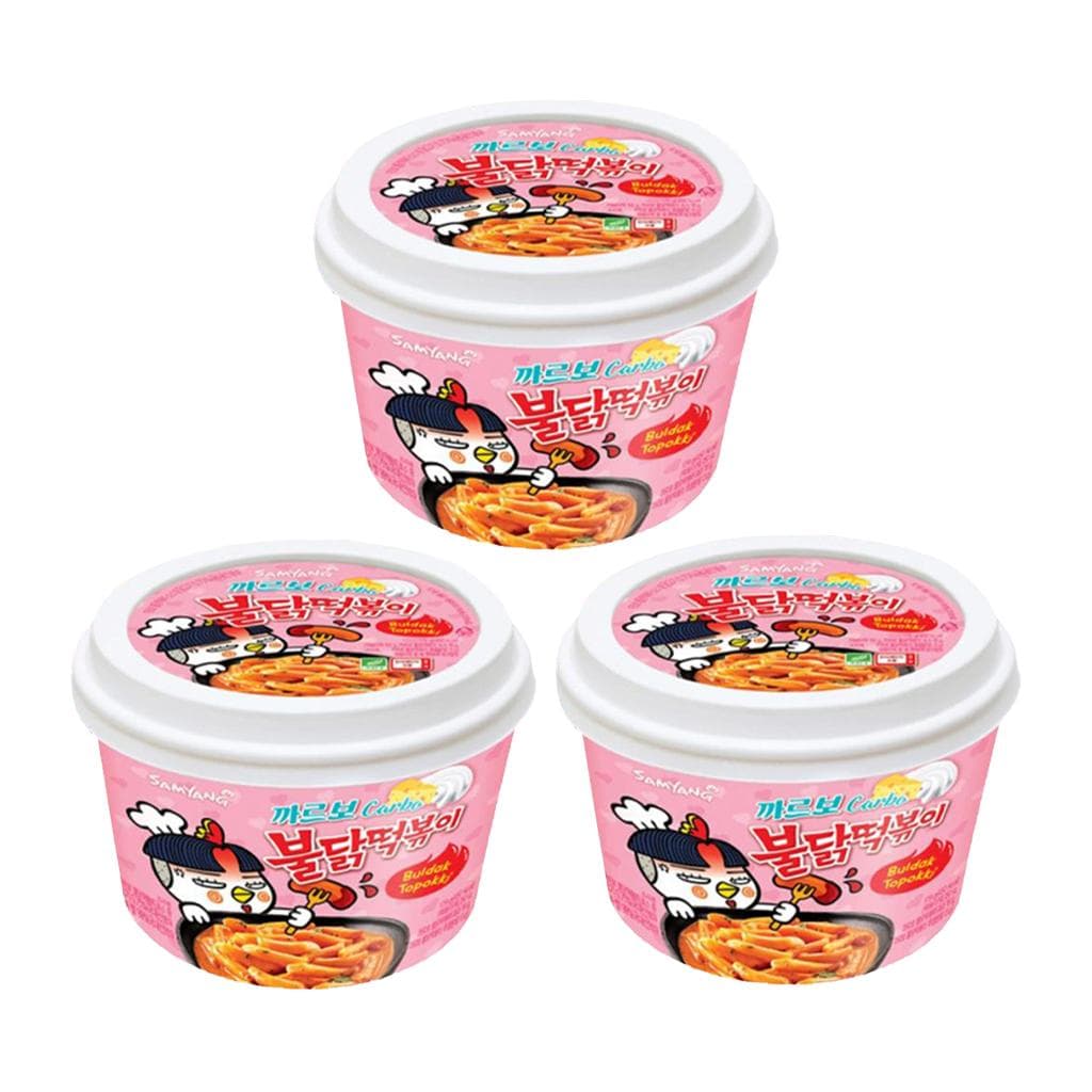 Samyang Carbo Hot Chicken Flavor Tteokbokki In Cup 179g (4 Options) #3PCS