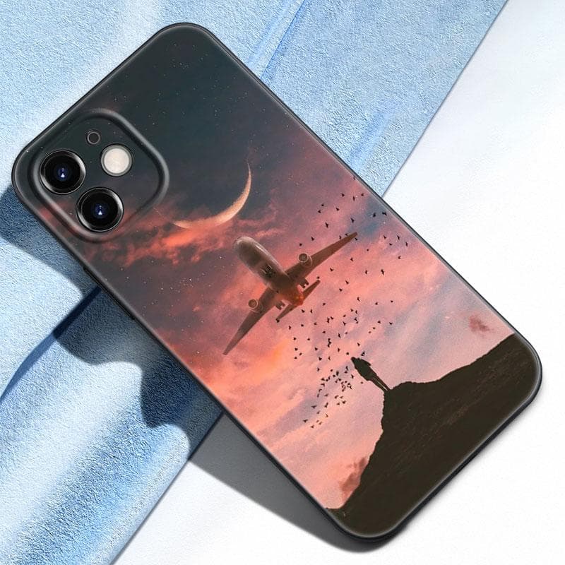 Aircraft Airplane Phone Case For iPhone Samsung Galaxy Redmi Xiaomi Oppo OnePlus Note S A 7 8 9 10 11 12 13 14 20 21 22 23 53 54 Pro Max Plus Ultra Xiaomi Redmi Note 7
