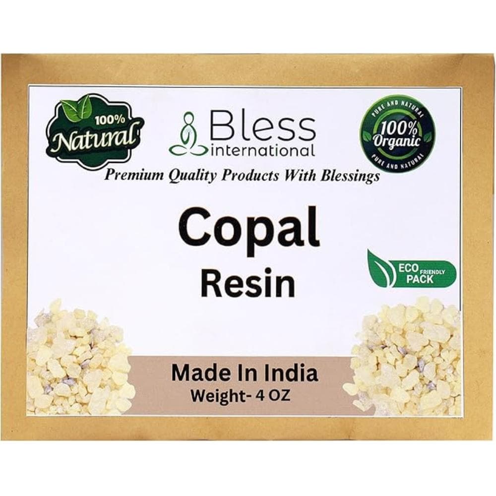 Premium-Grade-A-Indian-White-Copal-Resin-Dammar-by-Bless-International 100%-Pure-Natural-Organic Blanco-Tree-Sap-Gum-Incense Sacred 0.25Lb 4 Ounce white