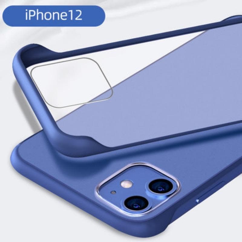 Suitable for IPhone16, Matte Transparent 15, Apple 14proMax Borderless Shockproof 13, Protective Case Xr iPhone16plus blue