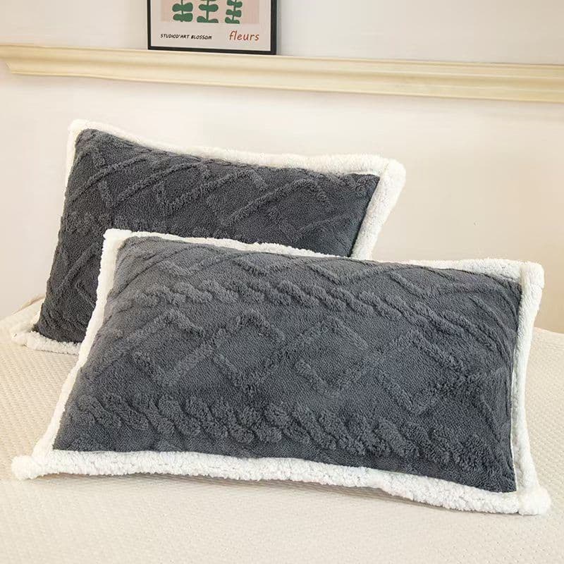 Thick Tafu Velvet Pillowcase Winter Velvet Pillowcase Pair 48X74 Single Dormitory Home Pillow Core Inner Liner Pillowcase 48x74cm-2pcs