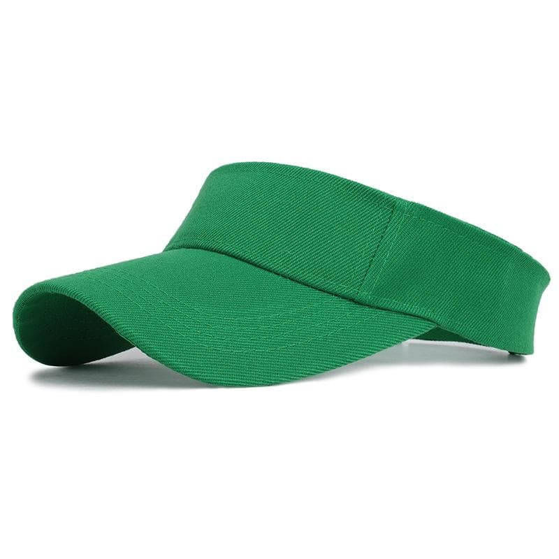 Summer Sun Hats Men Women Cotton Adjustable Visor UV Protection Top Empty Solid Sport Tennis Golf Running Sunscreen Baseball Cap Adjustable green