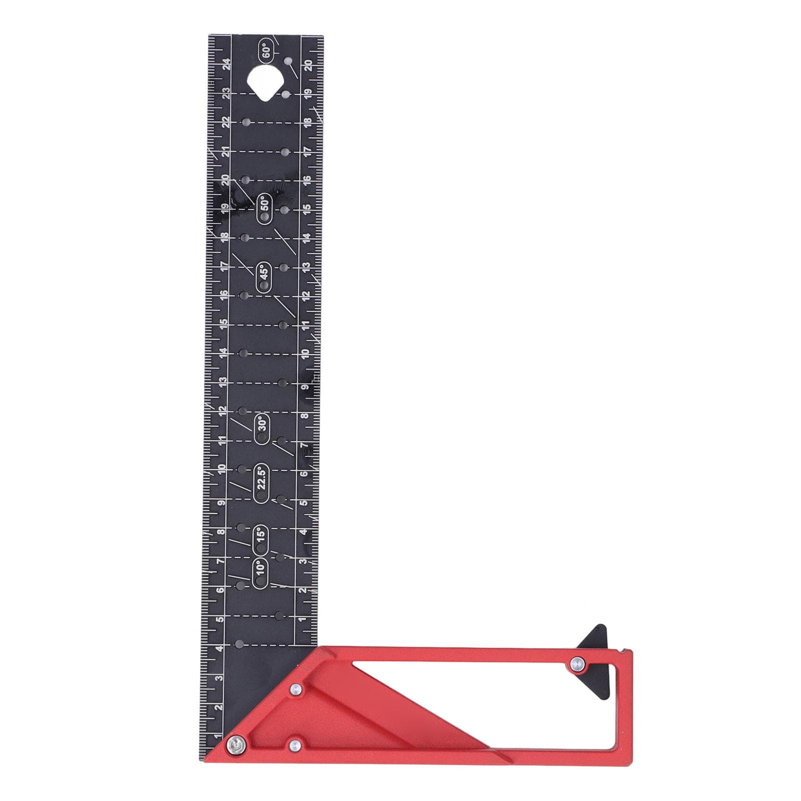 Woodworking Straight Angle Ruler 30 degrees 45 degrees 90 degrees 3mm Thickness Adjustable High Accuracy Universal for