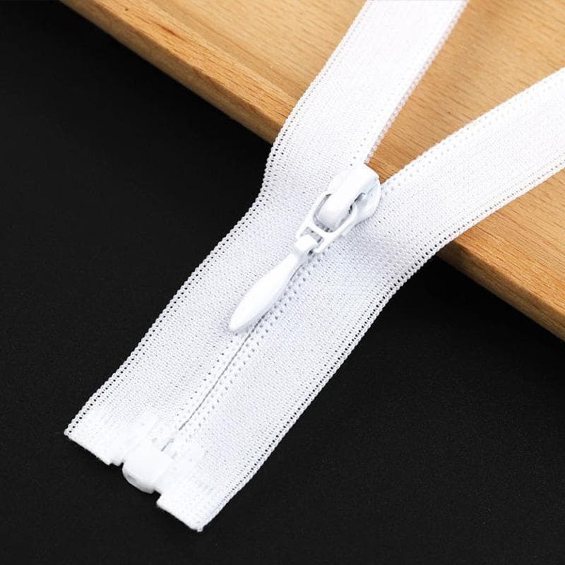 3# Concealed Zips Fine Tooth Open End Invisible Lace Zipper Fastener Accessories Tailor 30cm white