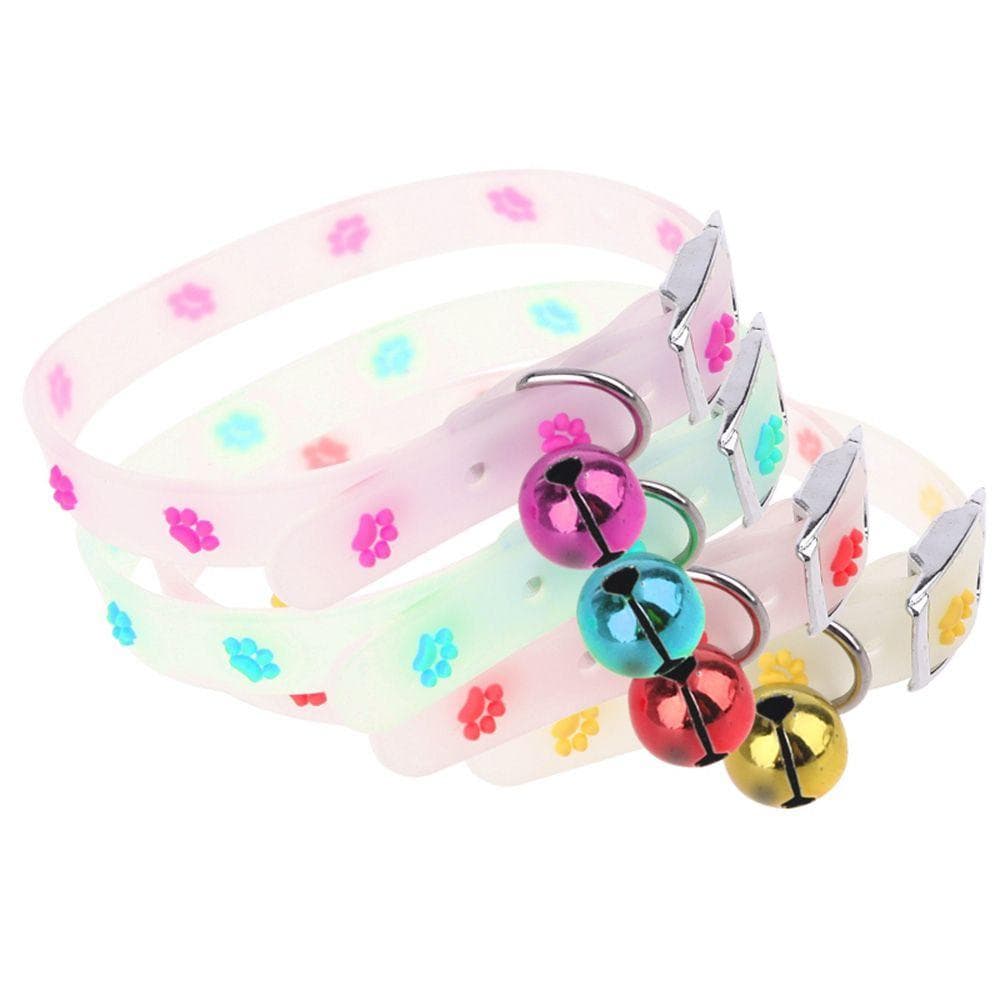 Bells Necklace Glow at Night Dog Accessories Pet Glowing Collar Pet Supplies Cat Luminous Collar G