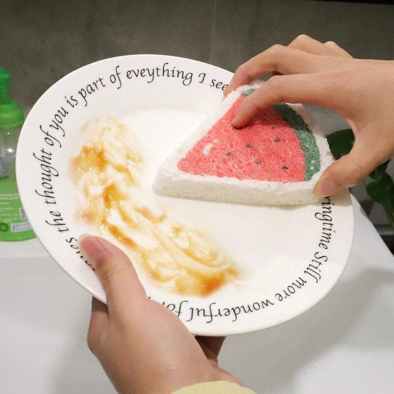 Creativity Magic Dishwashing Sponge Household Kitchen Bathroom Migic Cleaning Wipe Strong Scouring Pad Miracle Sponge New 1pcs red