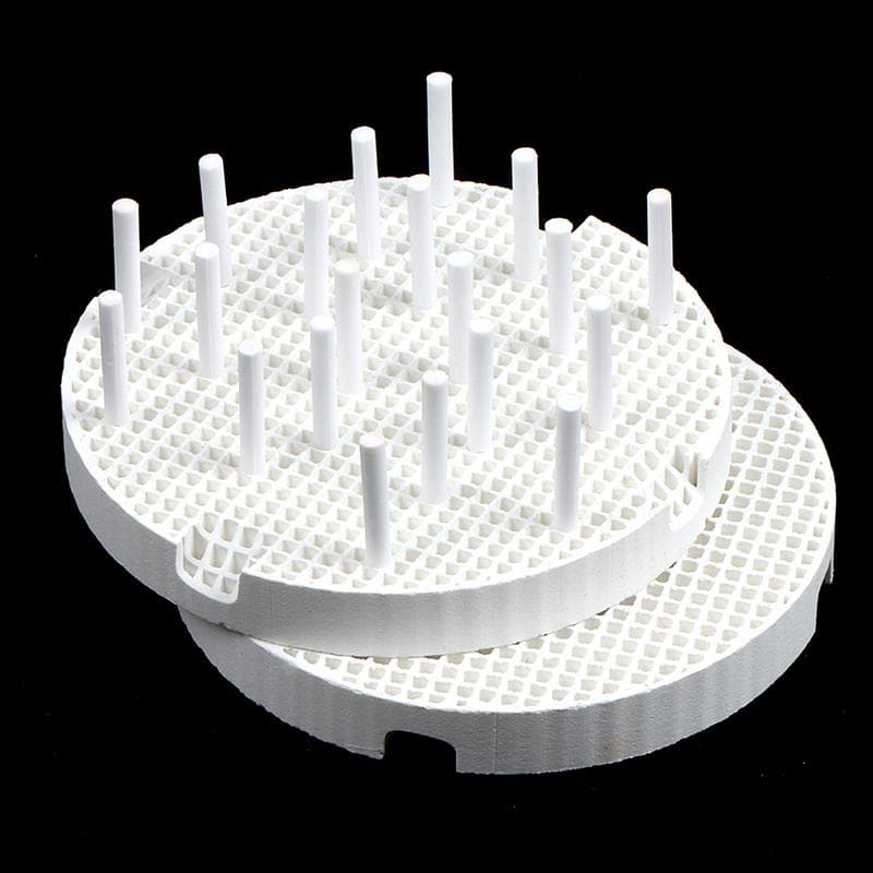 2Pcs Dental Lab Honeycomb Firing Trays With 20Pcs Zirconia Pins Pan Rack Circle