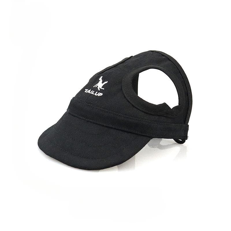Adjustable Pet Dog Travel Cute Baseball Hat Sun Cap Visor Hat with Ear Holes Outdoor Sport Pet Supplies S black