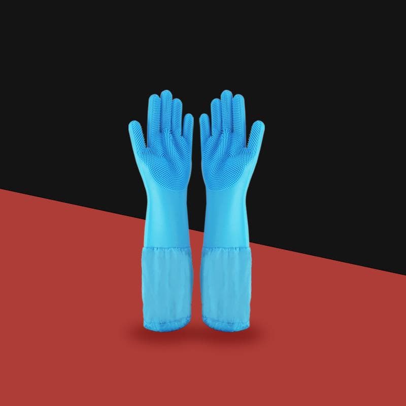 Pet Grooming Cleaning Gloves Dog Cat Bathing Glove Indirect Shampoo Gel Scrubber Clean Soft Silicone Glove Hand Skin Protection blue
