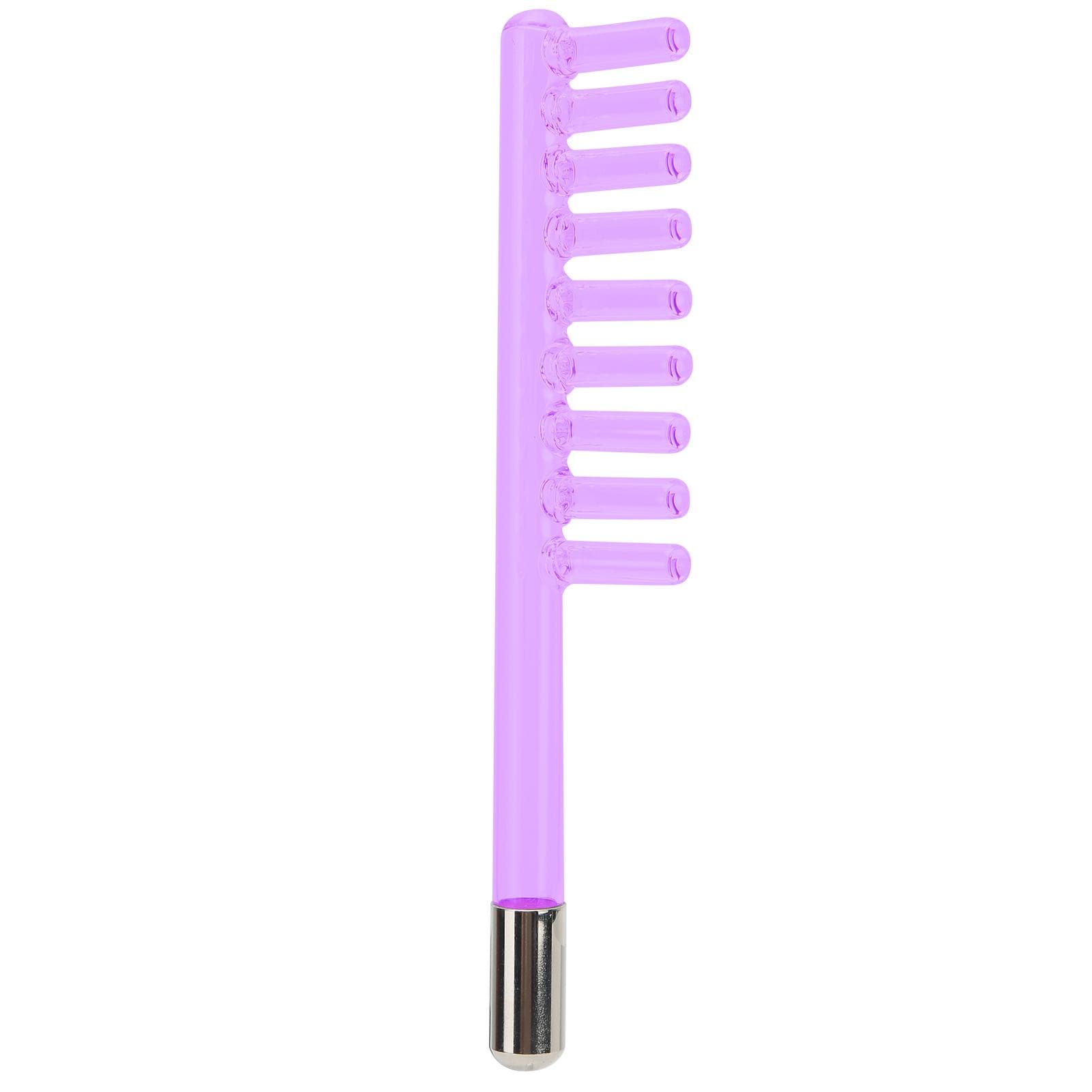 Dandruff Removal Glass Comb Shaped Probe for High Frequency Electrotherapy Instrument Purple Light