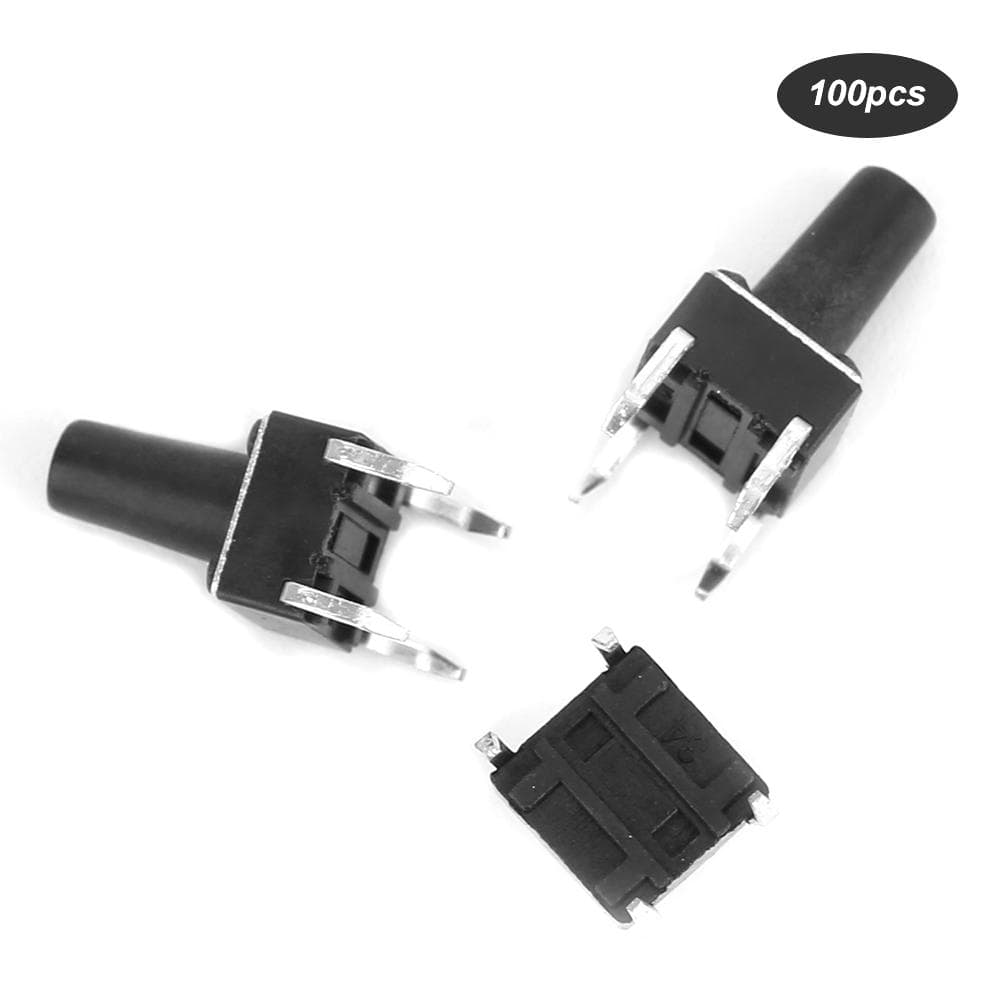 100PCs Momentary Tactile Button Switch Industrial Accessory Quick Response DIP 6 x 6 x 10mm