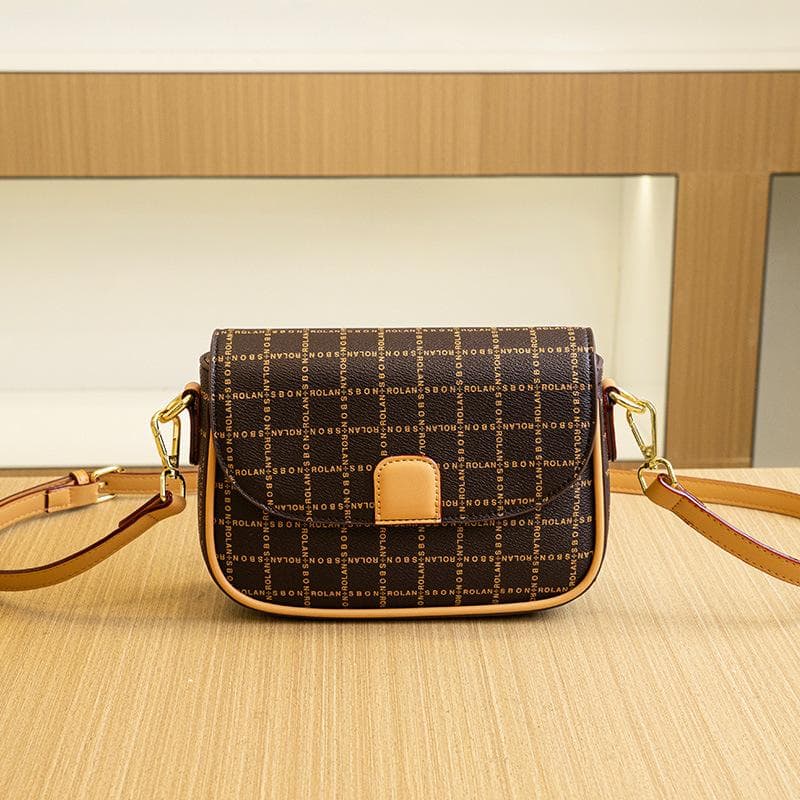 Senior Sense Small Bag Retro Fashion Women's Small Square Bag Commuting Shoulder Bag Light Luxury Crossbody Bag