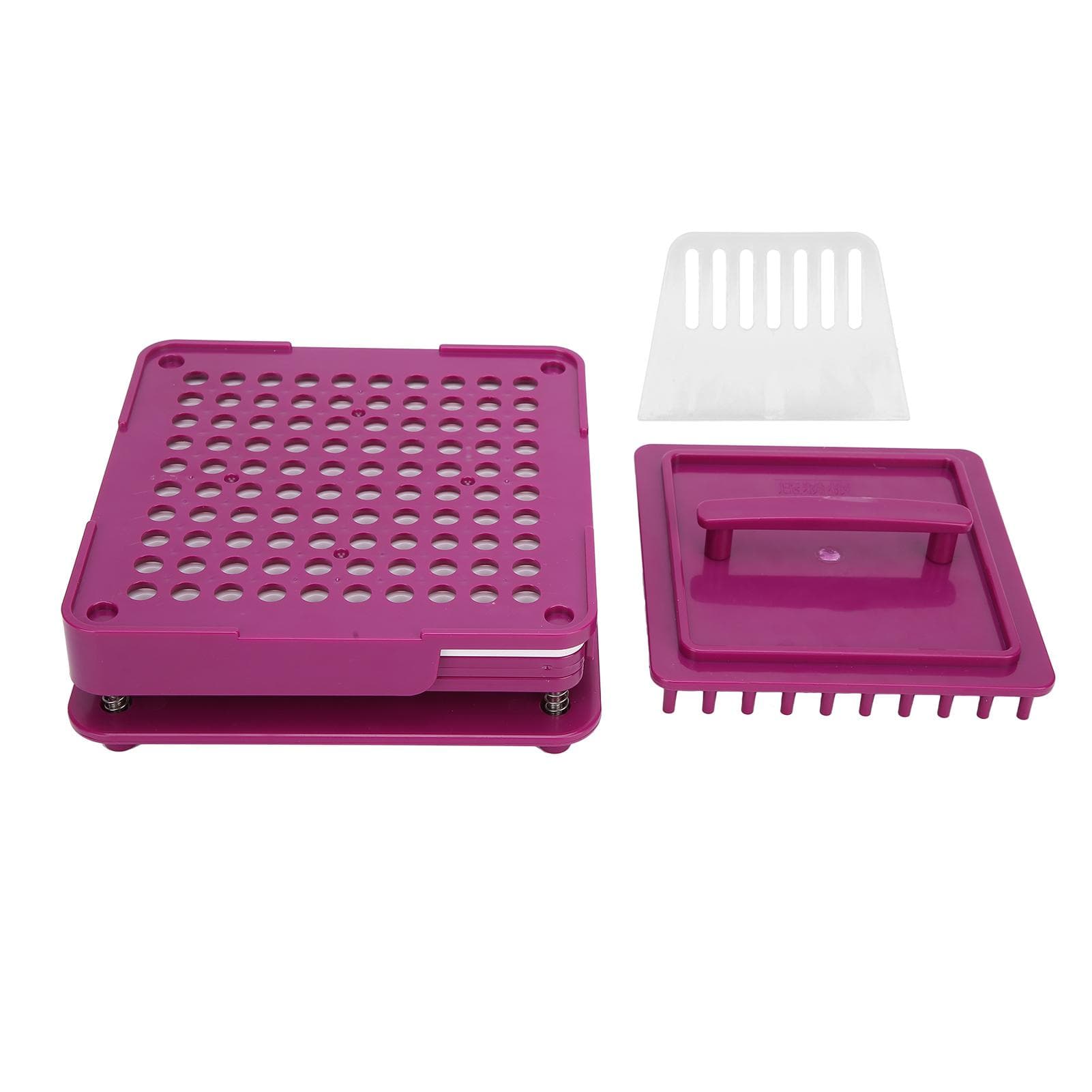 100 Holes Empty Capsule Plate Capsule Powder Filler Plate Capsule Manual Filling ToolPurple purple