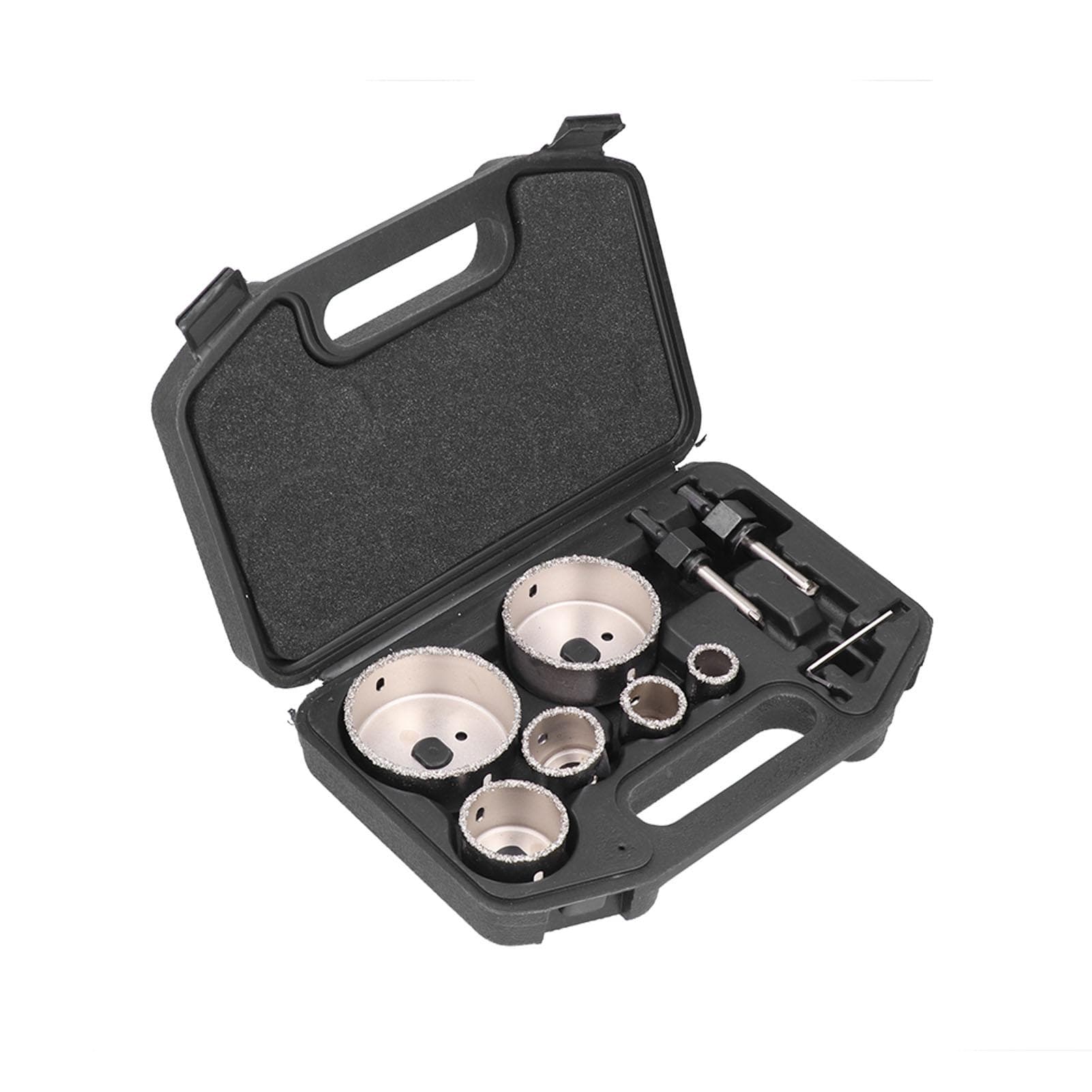 9Pcs Tile Drilling Hole Saw Metal Drill Bit Cutter Tool Set Kit for Glass Porcelain