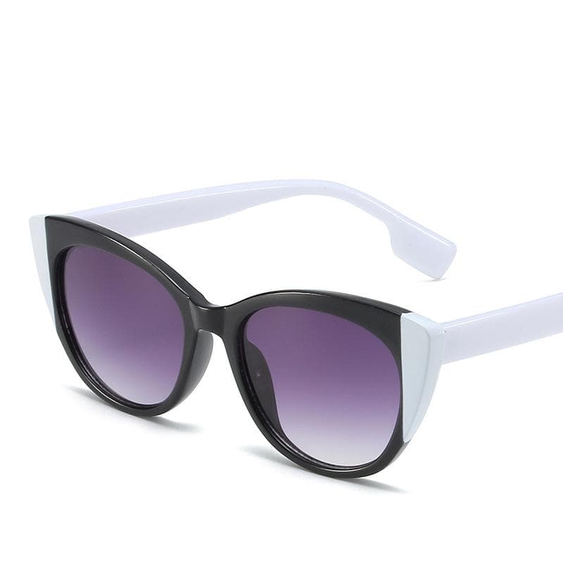 Fashion Big Frame Sexy Ladies Sunglasses Women Luxury Brand Designer Vintage Punk Double Color Shade Sun Glasses As the picture