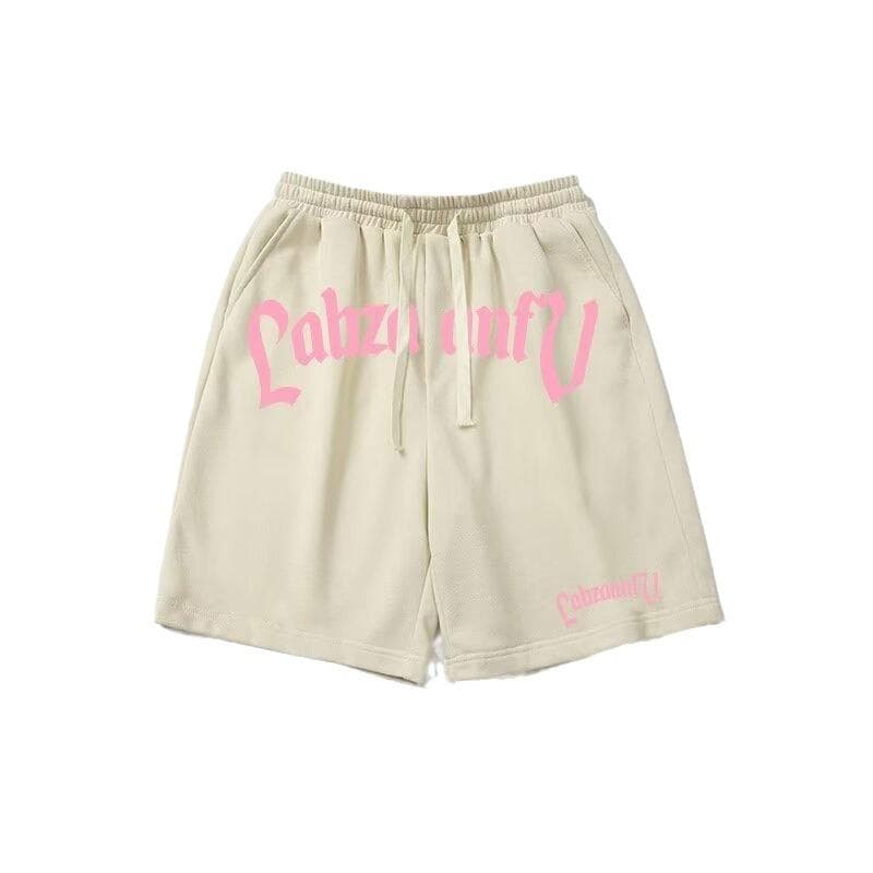 Summer Sports Shorts Men's Hong Kong Style Versatile Casual Pants Loose Five-point Pants Beach Pants One size